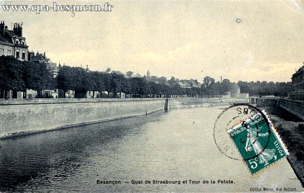 Besançon - Quai de Strasbourg et Tour de la Pelote.